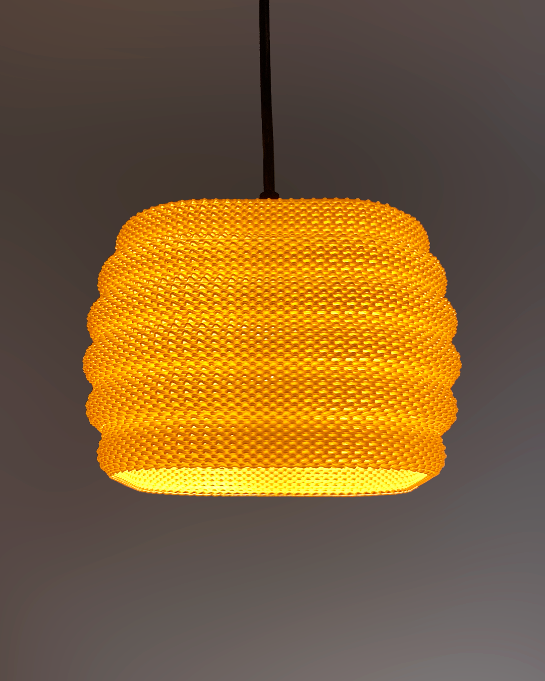 Print3D Africa DAIRA Pendant Lamp front view - Red Rhino Kenya