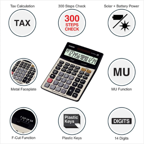 Casio Desktop Calculator DJ-240D Plus - Red Rhino