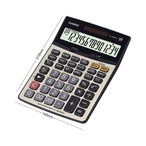 Casio Desktop Calculator DJ-240D Plus - Red Rhino