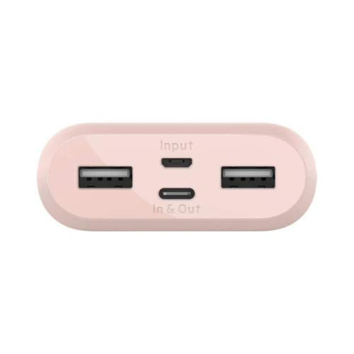 Belkin BoostCharge 10,000mAh 3-Port Power Bank + USB-A to USB-C Cable - Rose Gold - Red Rhino