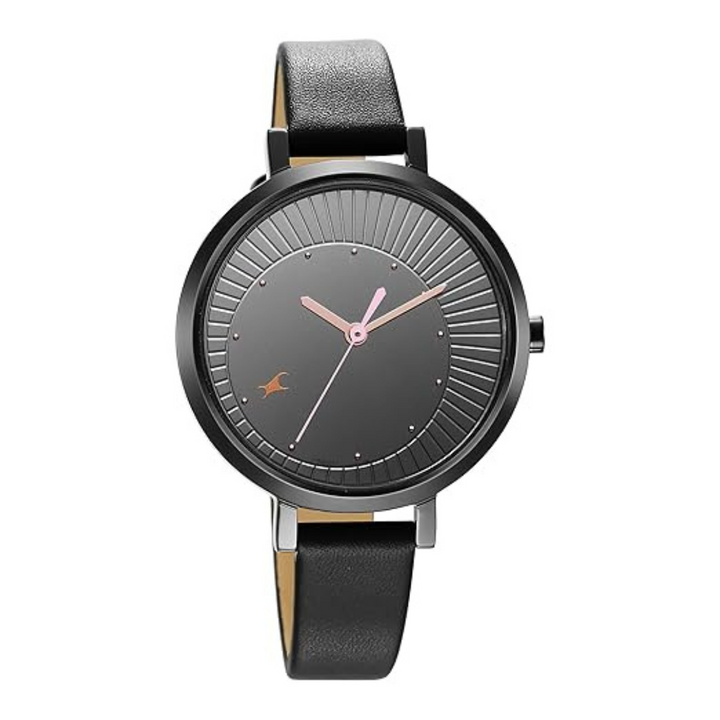 Titan Fastrack Style Up – Black Dial Leather Strap Watch for Women | Red Rhino Kenya