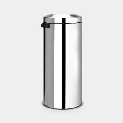 Flame Guard Waste Bin 30L- Brilliant Steel - Red Rhino