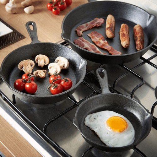 Cast Iron Skillet Frying Pan - Oven Safe 20cm-HM-BA182 - Red Rhino