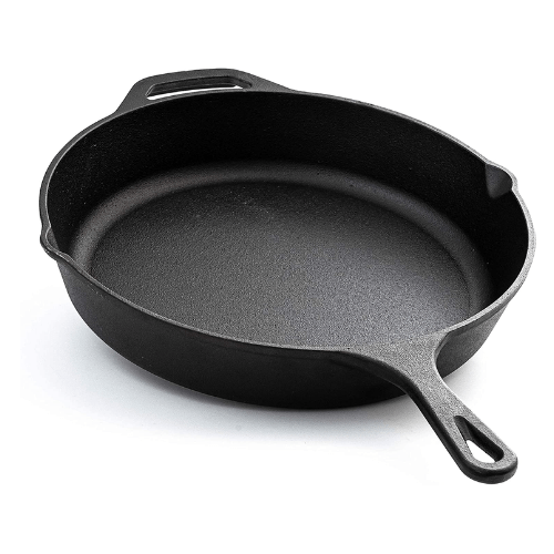 Cast Iron Skillet Frying Pan - Oven Safe Grill Cookware 30CM - Red Rhino