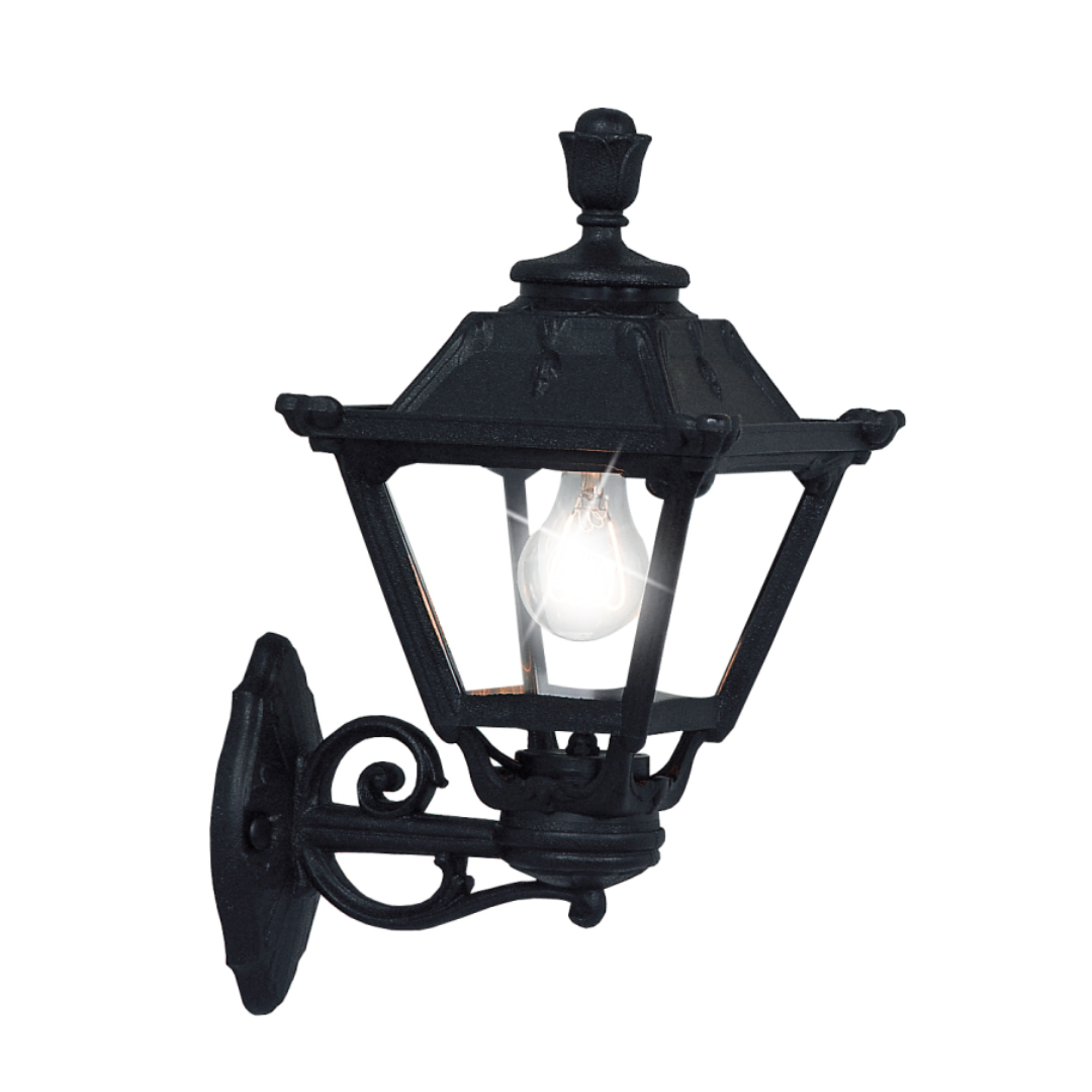 Fumagalli BISSO/GOLIA Black Clear E27 Wall Light