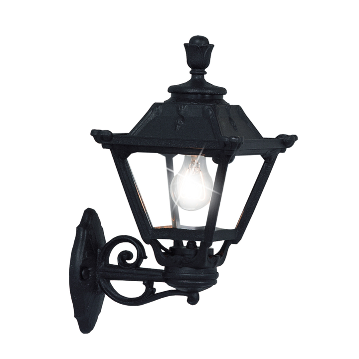 Fumagalli BISSO/GOLIA Black Clear E27 Wall Light