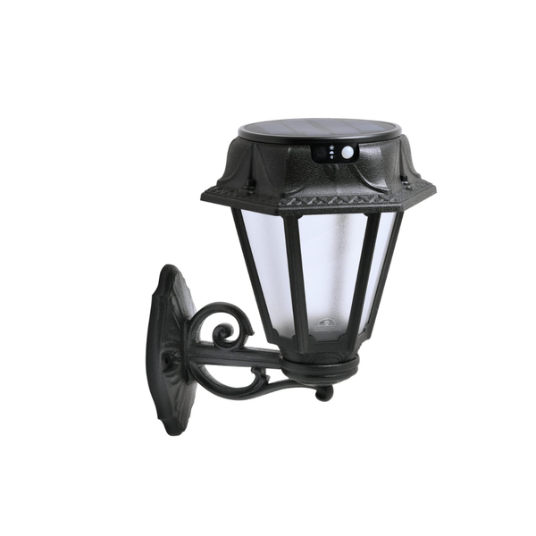 Fumagalli BISSO/ROSETTA Black Solar LED PIR 4K Wall Light