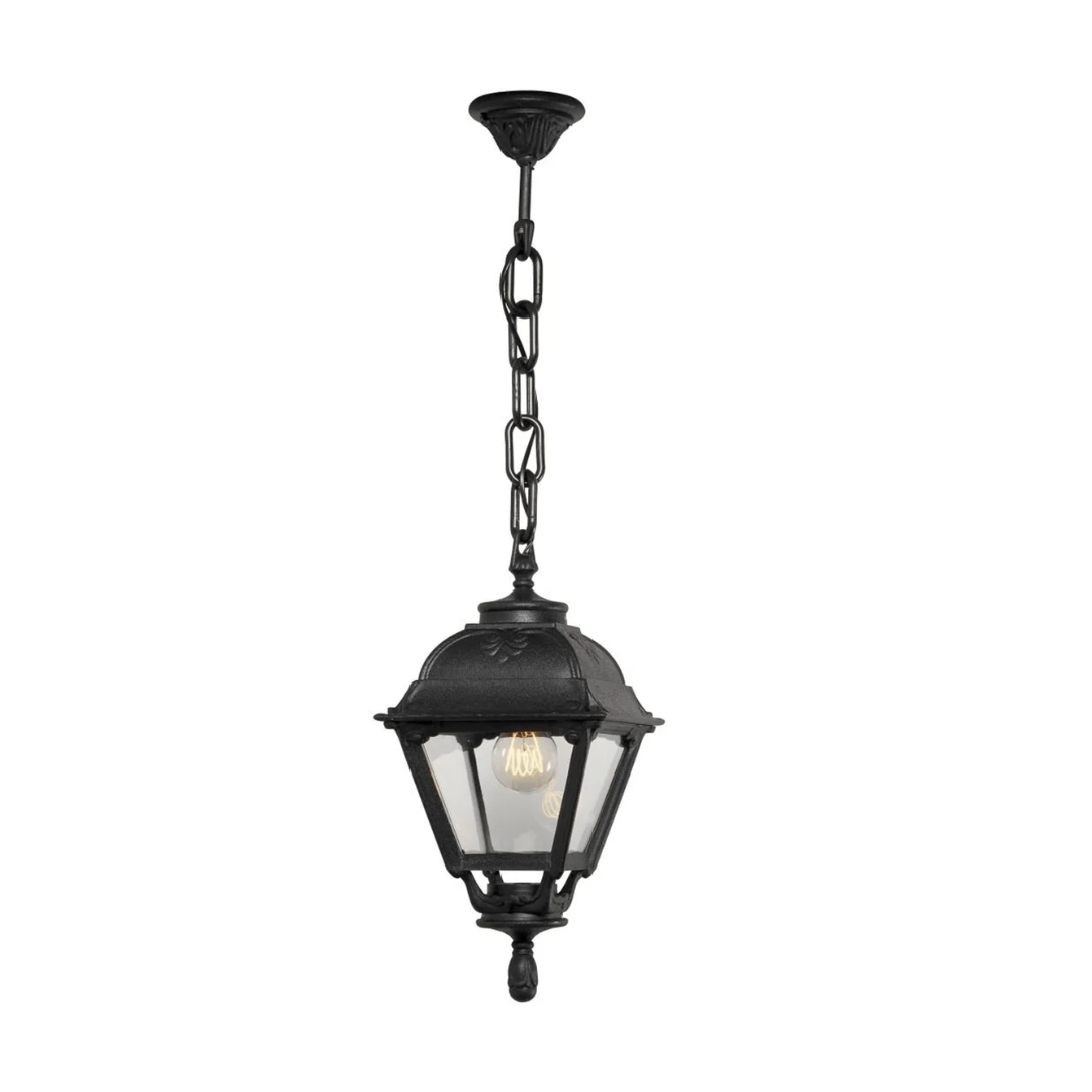 Fumagalli SICHEM/CEFA Black Clear E27 Hanging Lantern
