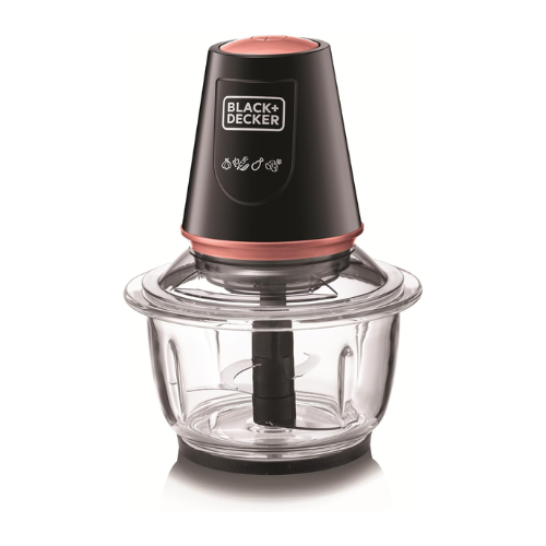 Black+Decker Chopper with Glass Jar and 4 Blade Setup - GC430-B5 - Red Rhino