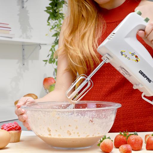 Geepas GHM2001 160W Hand Mixer - Red Rhino