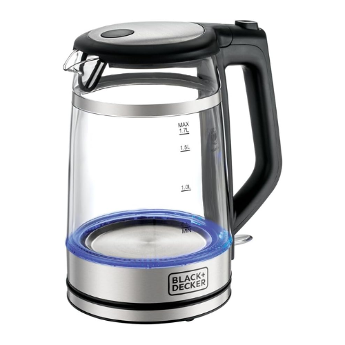 Black+Decker Concealed Coil Glass Kettle, 1.7 Litre GK220-B5 - Red Rhino