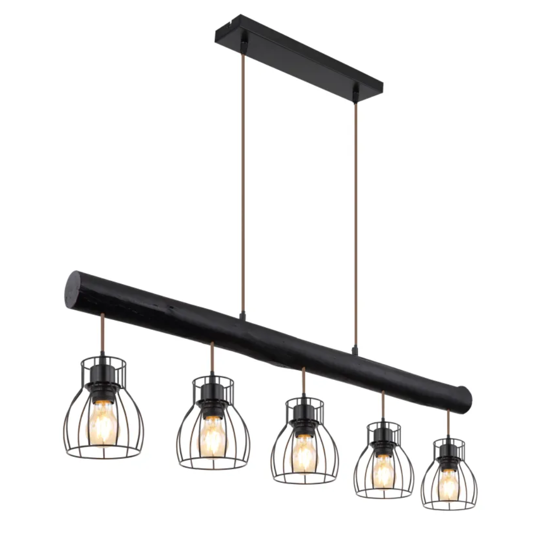 GLOBO 4-Bar Pendant Black CW 4x7W E27 L770