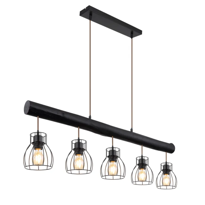 GLOBO 4-Bar Pendant Black CW 4x7W E27 L770