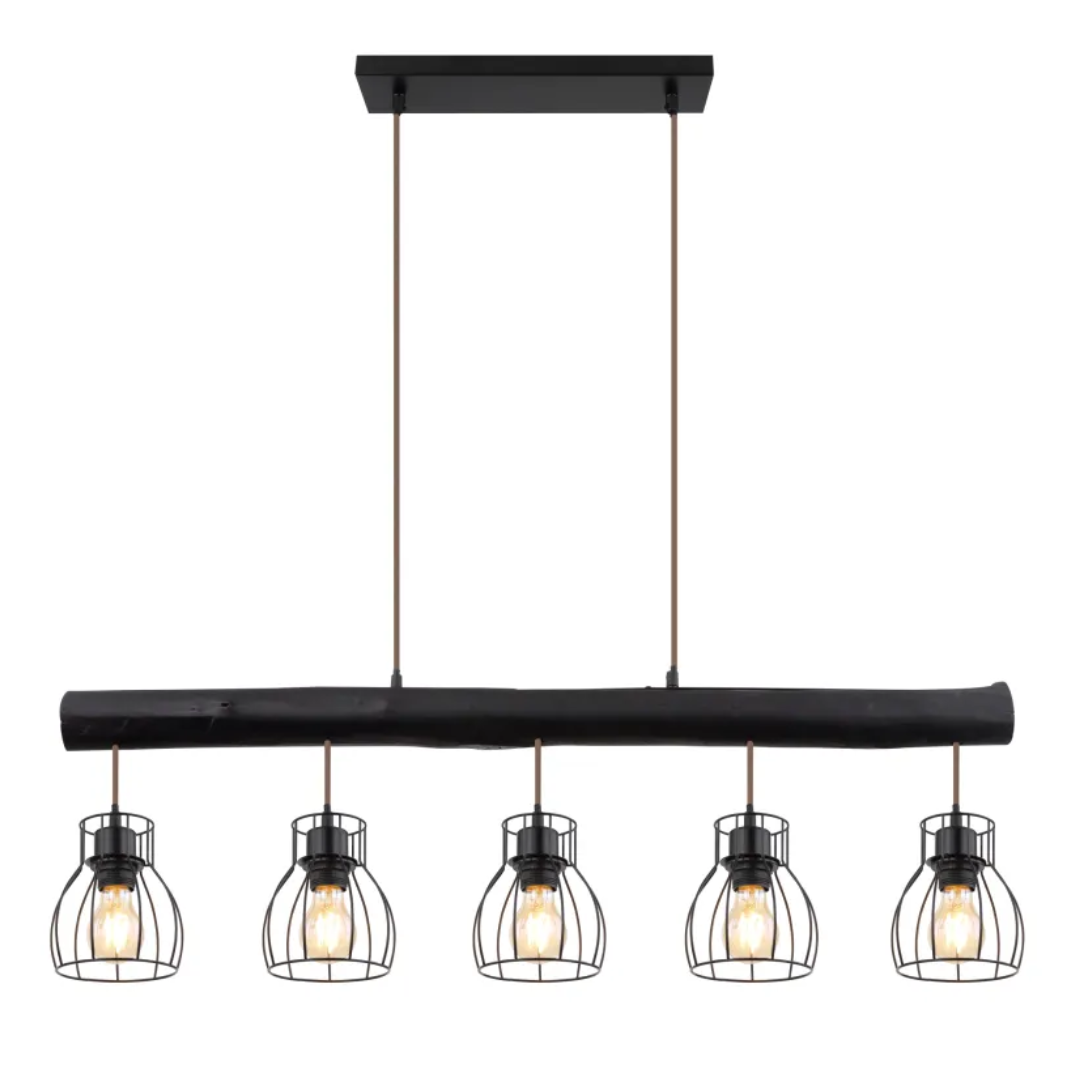 GLOBO 4-Bar Pendant Black CW 4x7W E27 L770