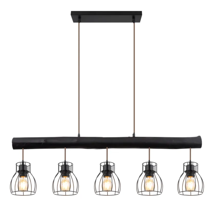 GLOBO 4-Bar Pendant Black CW 4x7W E27 L770