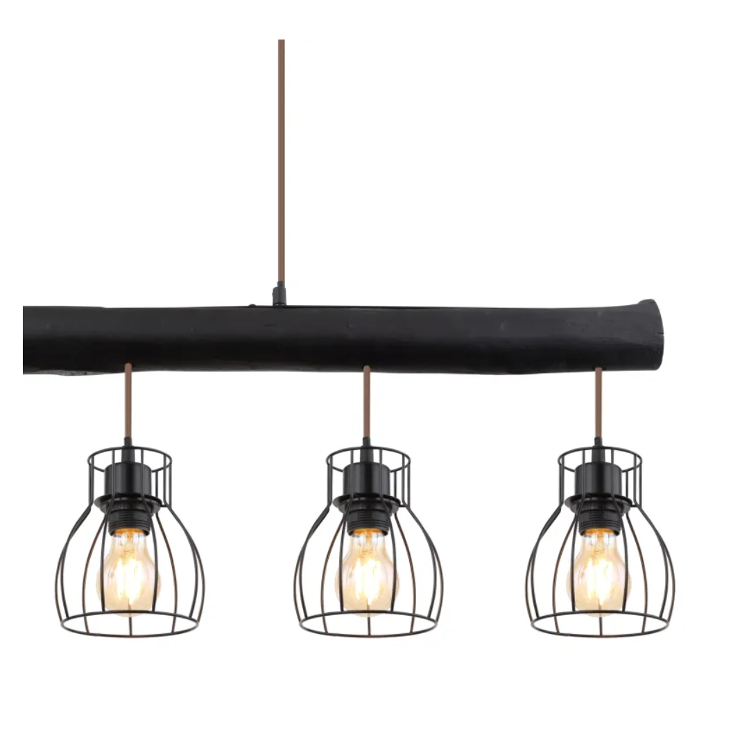 GLOBO 4-Bar Pendant Black CW 4x7W E27 L770