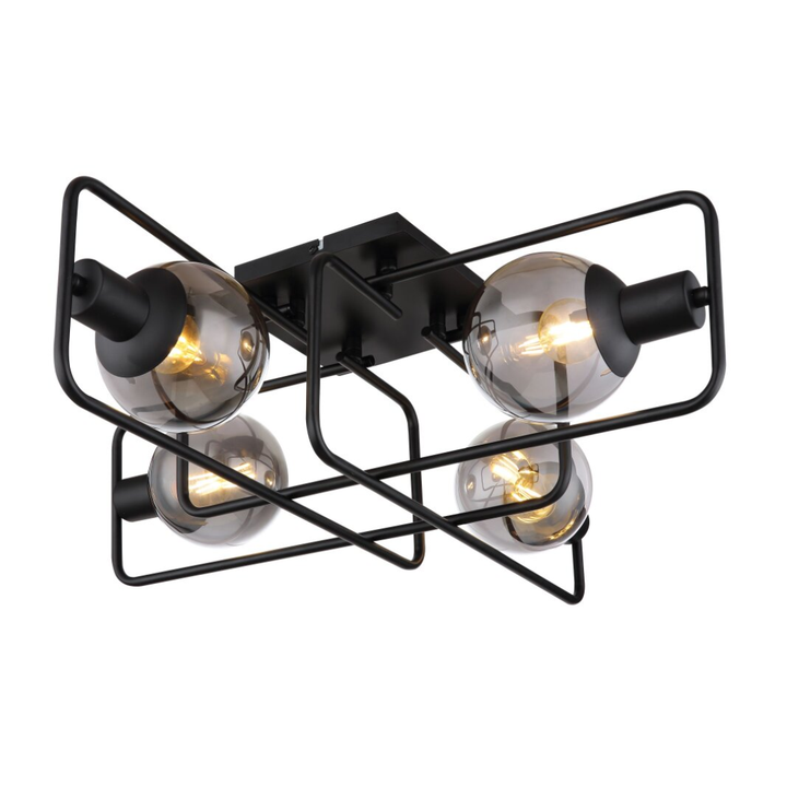 GLOBO 4L Ceiling Light Black 4xE14 L610