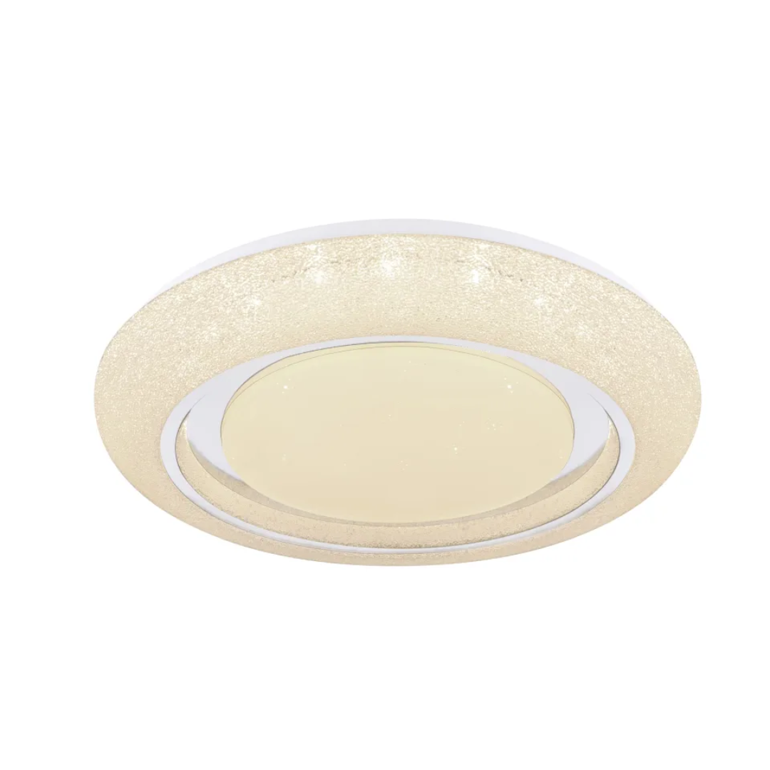 GLOBO DIMM Ceiling Light White Chrome Sparkle LED 40W CCT 2700/4200/6500K D490