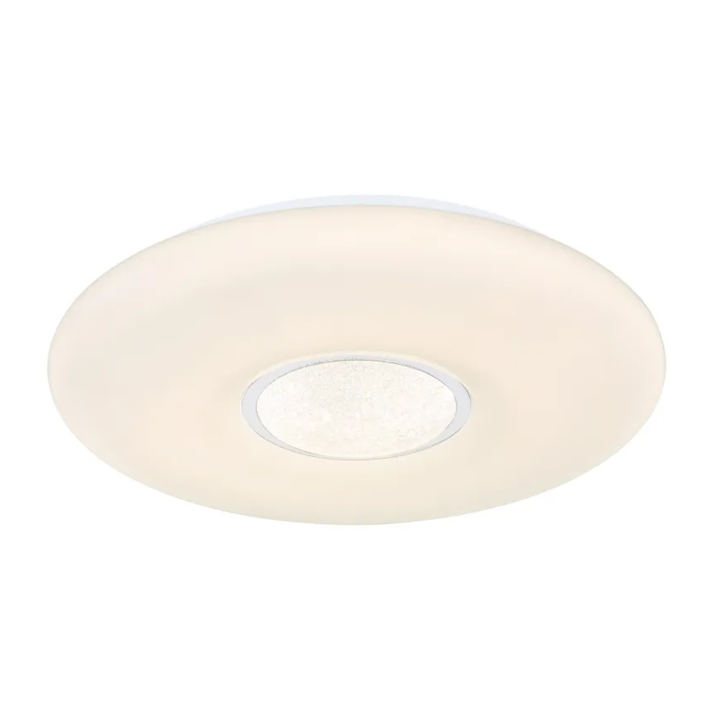 GLOBO DIMM Ceiling Light White Chrome Sparkle with Remote LED 40W CCT 2700–6500K