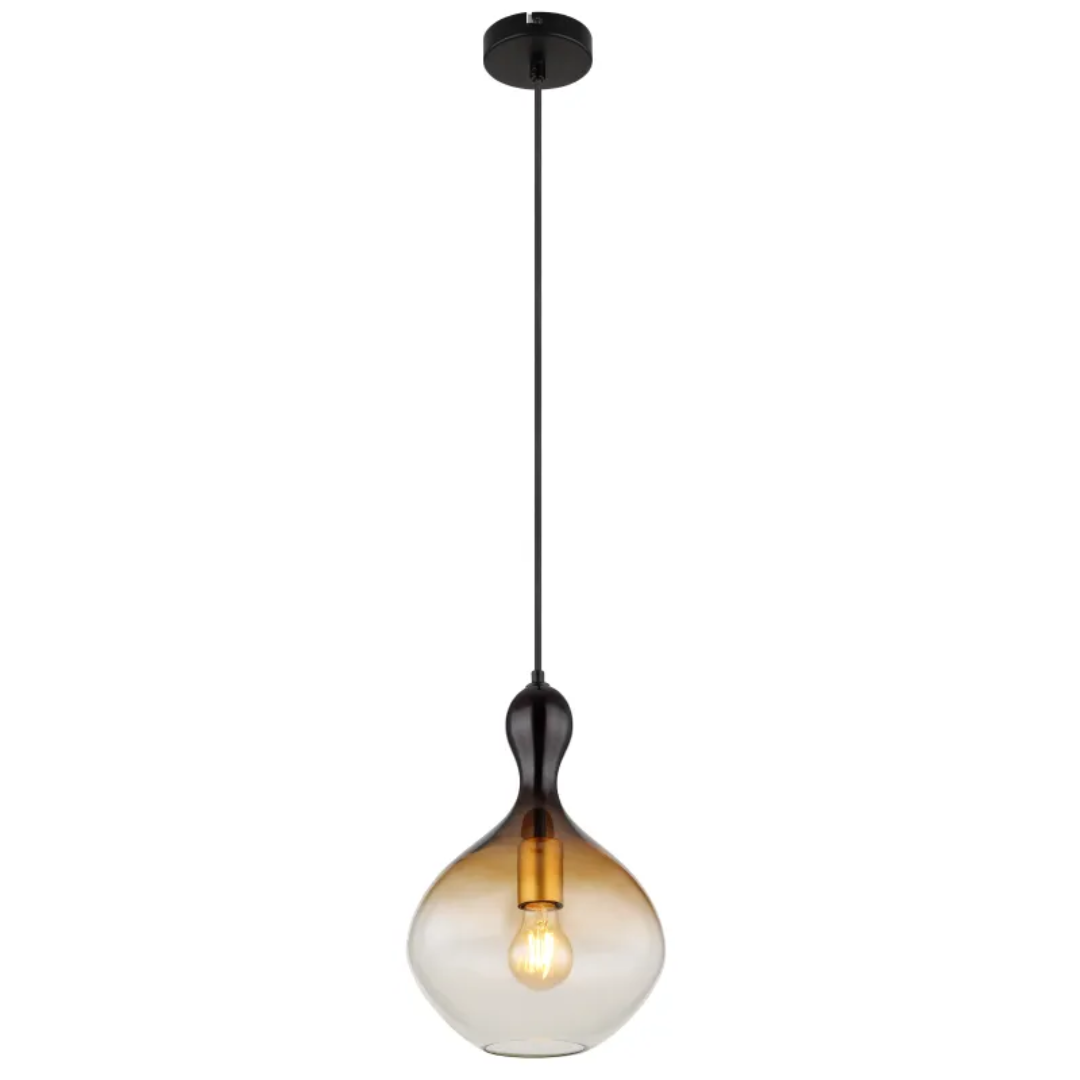 GLOBO Glass Single Pendant Amber 1xE27 D230