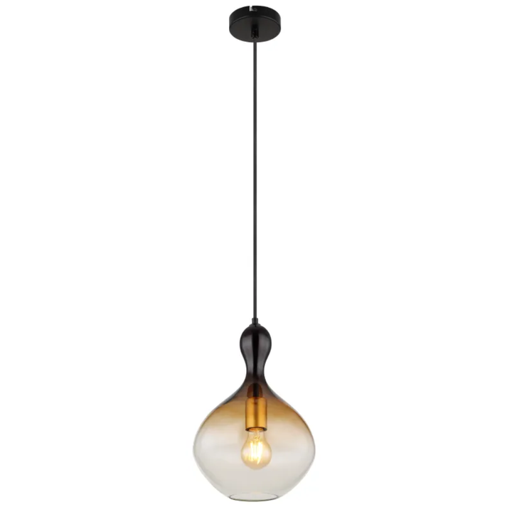 GLOBO Glass Single Pendant Amber 1xE27 D230