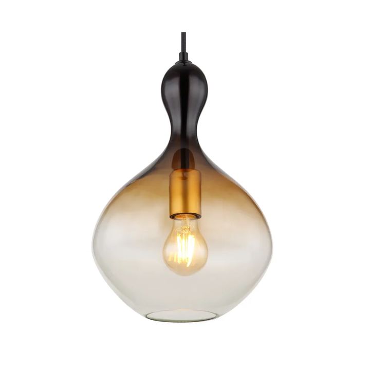 GLOBO Glass Single Pendant Amber 1xE27 D230