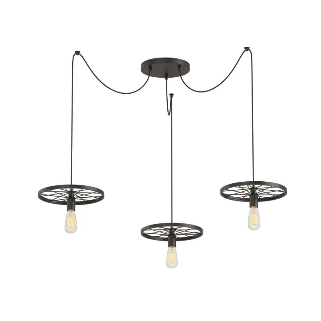 GLOBO JAN 3L Pendant Black 3xE27 D180