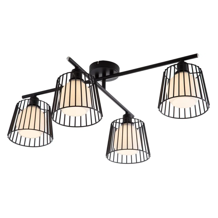 GLOBO PRISO 4L Ceiling Light Metal Black 4xE14