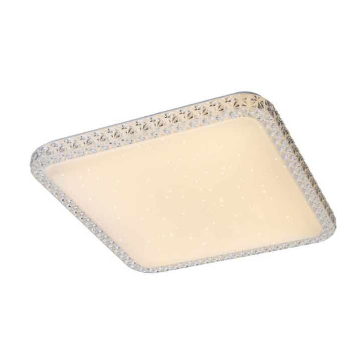 GLOBO Square Ceiling Light Opal Sparkle LED 24W 3000K D435