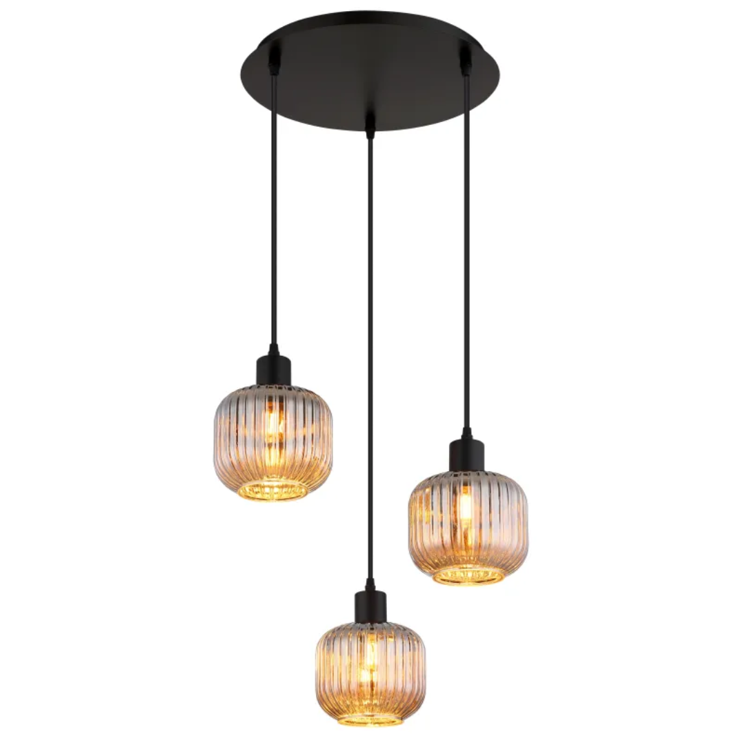 GLOBO TOM 3L Cluster Pendant Smoke 3xE14 D418