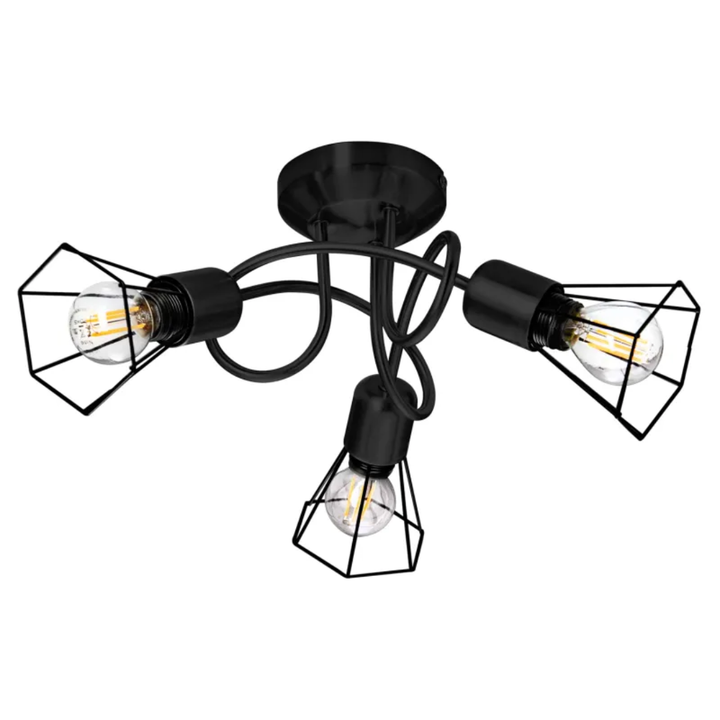GLOBO TONI 3L Cluster Spot/Ceiling Light Matt Black 3xE14
