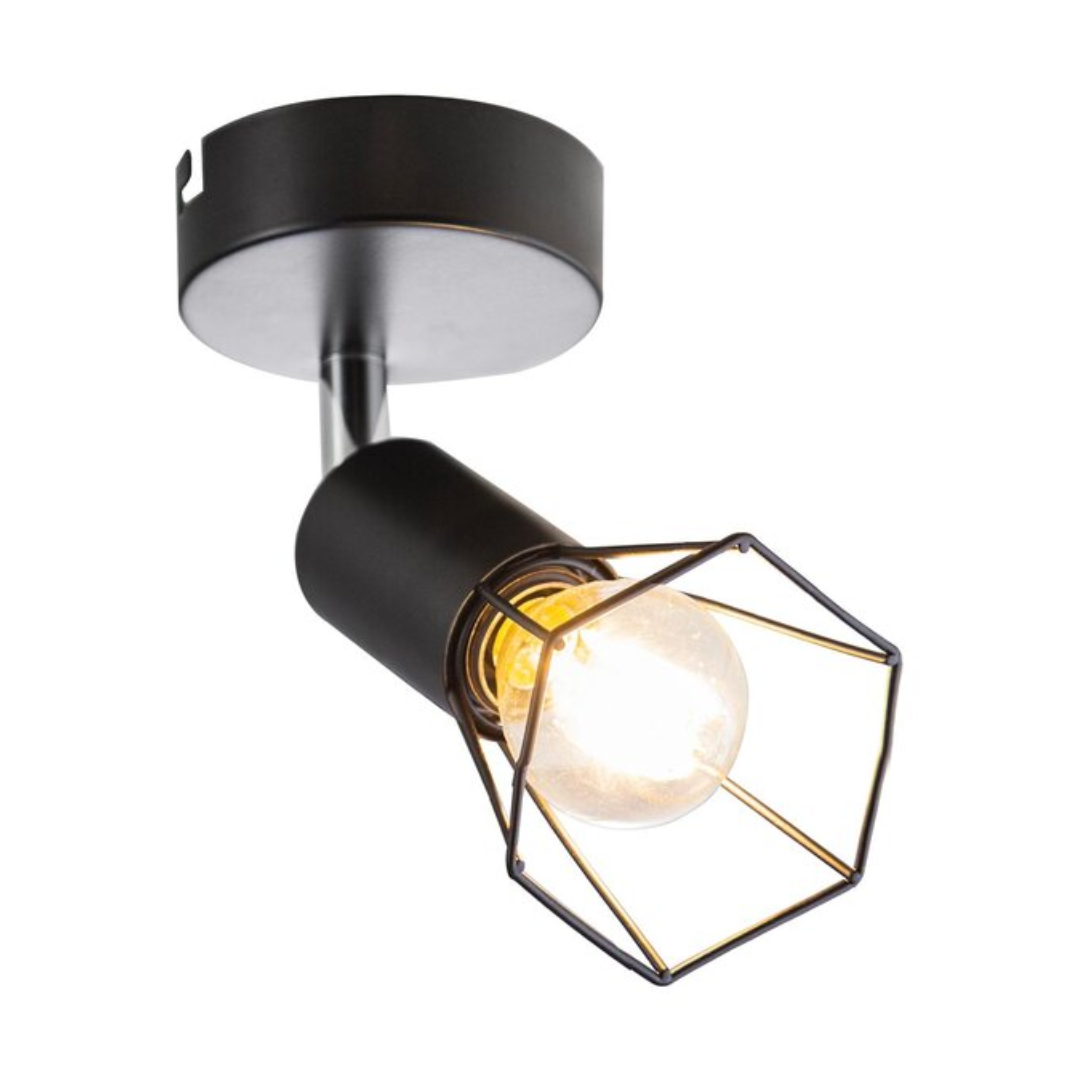 GLOBO TONI Single Spotlight Matt Black 1xE14