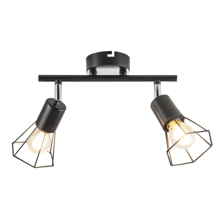 GLOBO TONI Twin Spotlight Matt Black 2xE14
