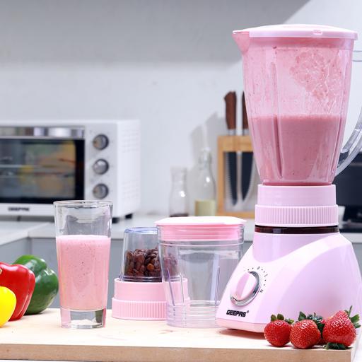 GEEPAS 3 In1 Blender 400Watts GSB1514 - 1.6 liters - Red Rhino