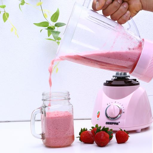 GEEPAS 3 In1 Blender 400Watts GSB1514 - 1.6 liters - Red Rhino