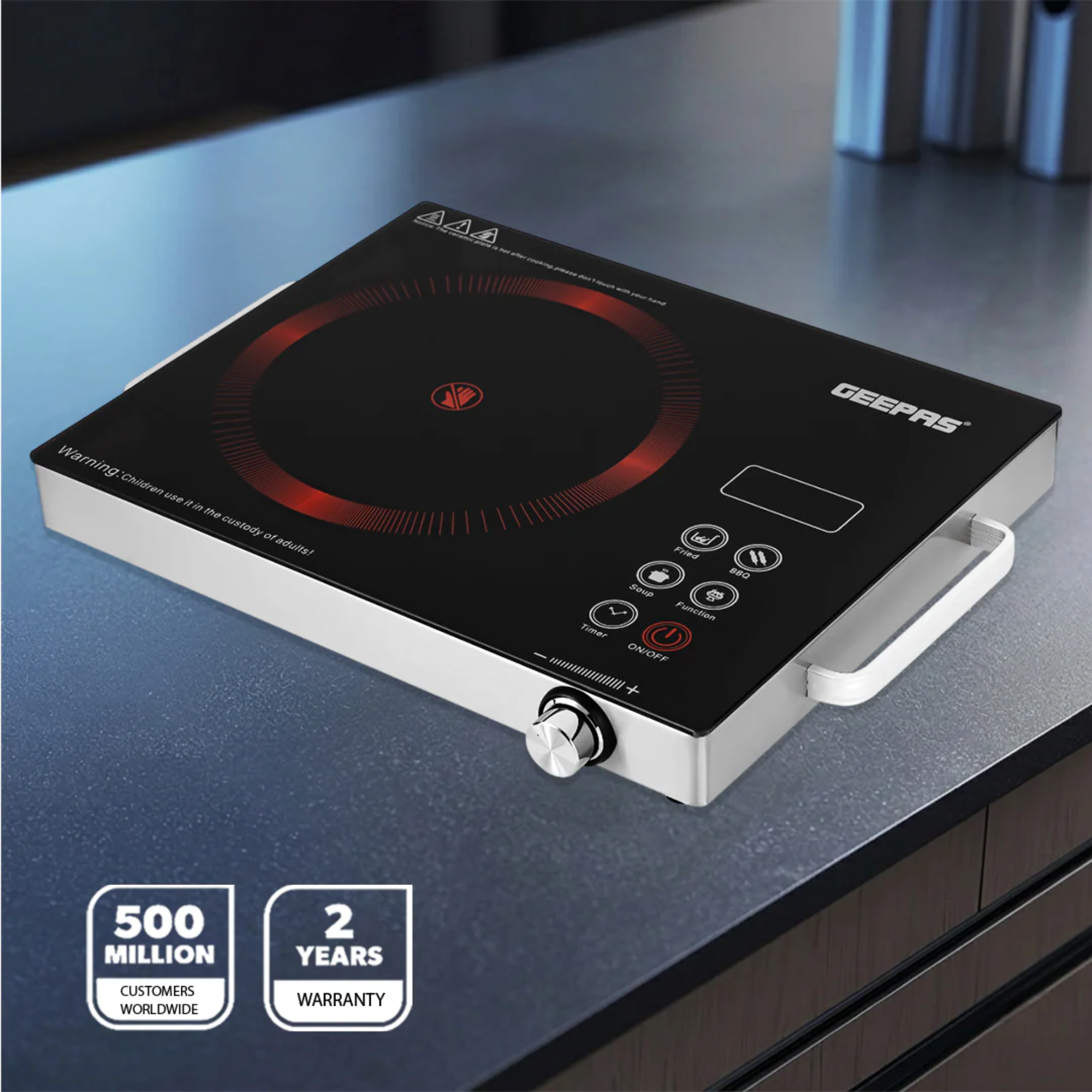 Geepas GIC6920 Digital Infrared Cooker – 2000W Touch Control