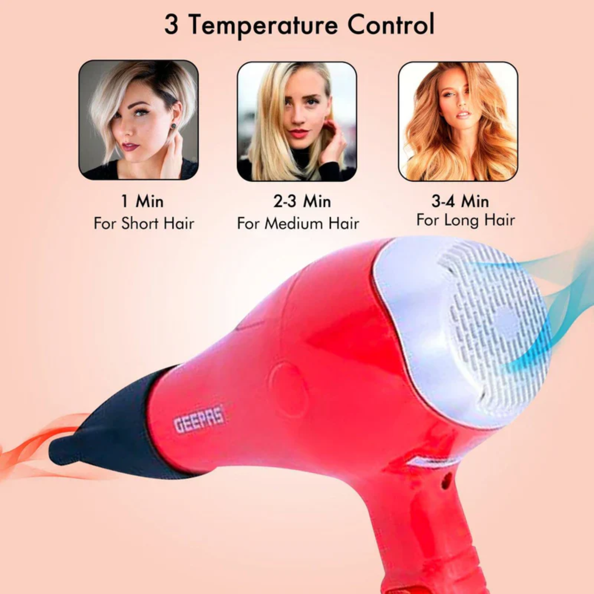 Geepas GH8078 – 1500W Professional Hair Dryer