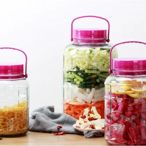 Bon Appetit Glass Jar with Air Tight Lid and Screw Cover 5L - Red Rhino