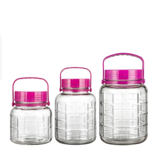 Bon Appetit Glass Jar with Air Tight Lid and Screw Cover 5L - Red Rhino