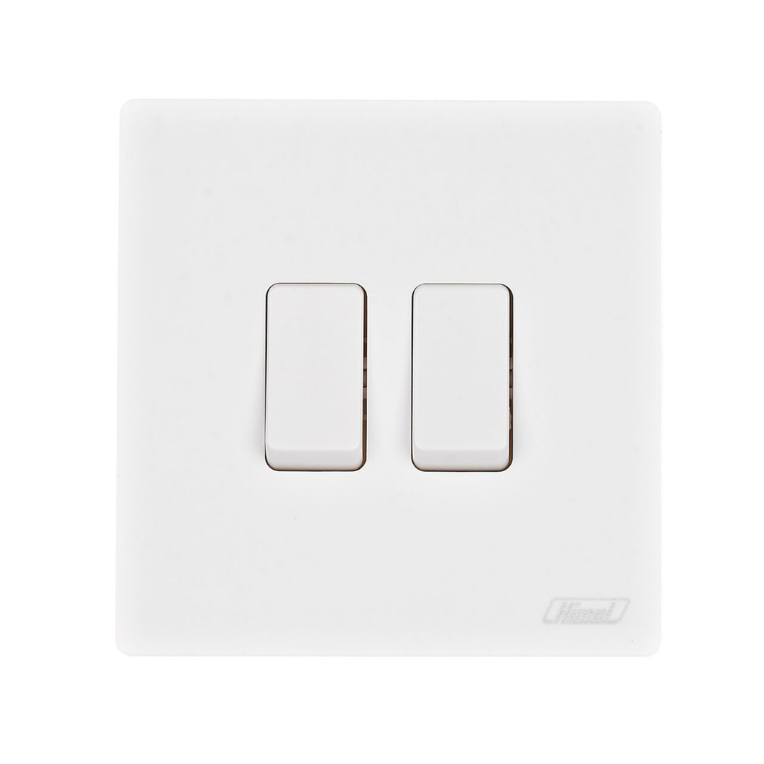 Himel Altivo 10A 2 Gang 2 Way Switch White
