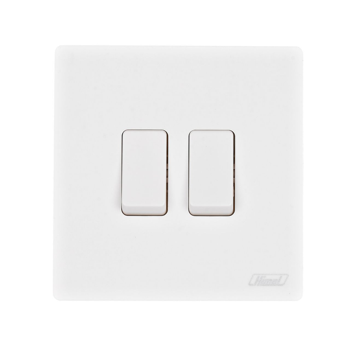 Himel Altivo 10A 2 Gang 2 Way Switch White