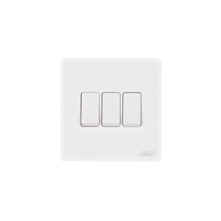 Himel Altivo 10A 3 Gang 2 Way Switch White