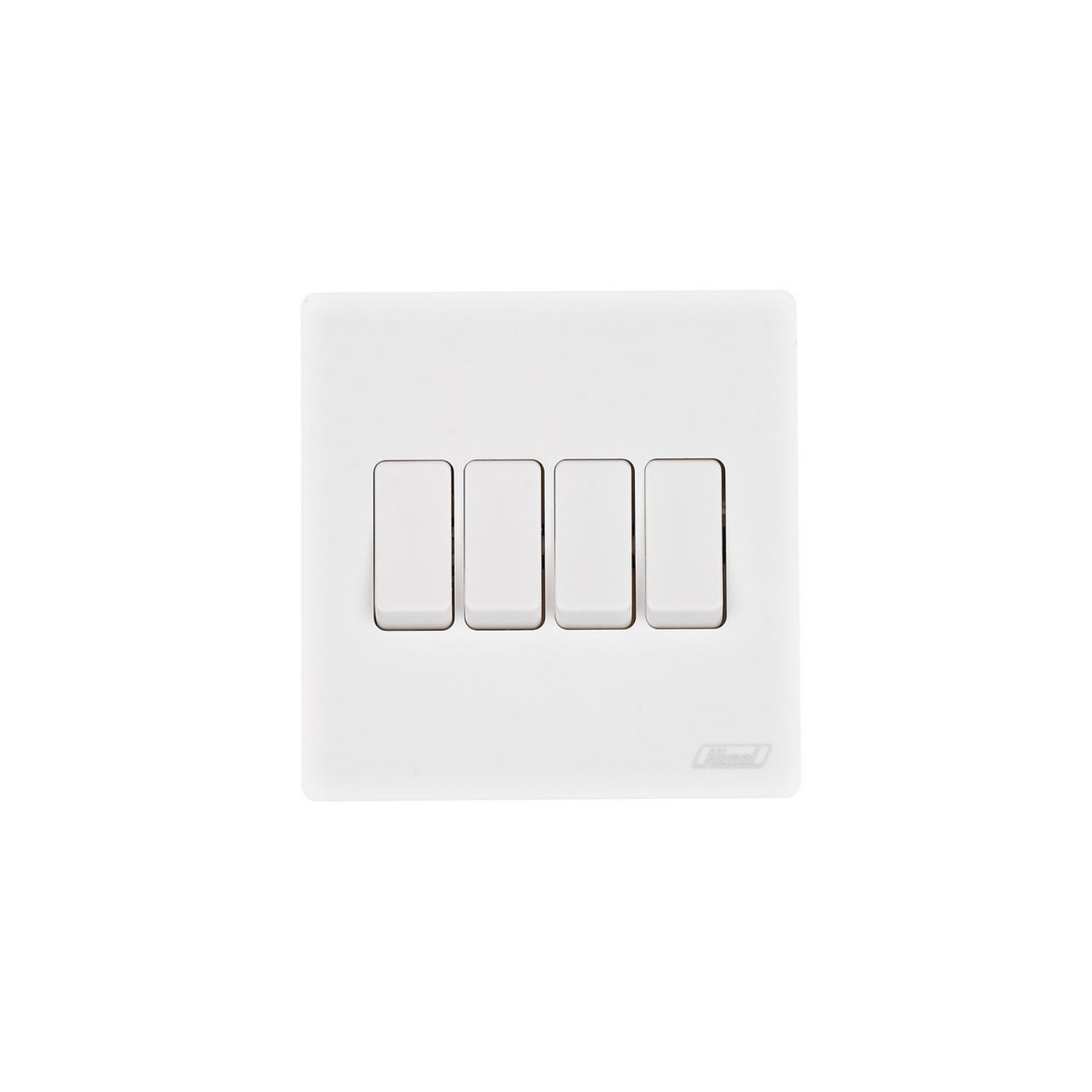 Himel Altivo 10A 4 Gang 2 Way Switch White