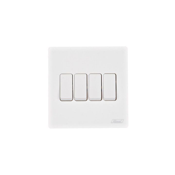 Himel Altivo 10A 4 Gang 2 Way Switch White