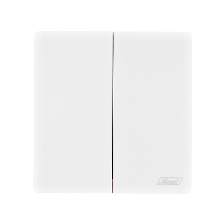 Himel Altivo 16A 2 Gang 2 Way Switch Slim Big Rocker White