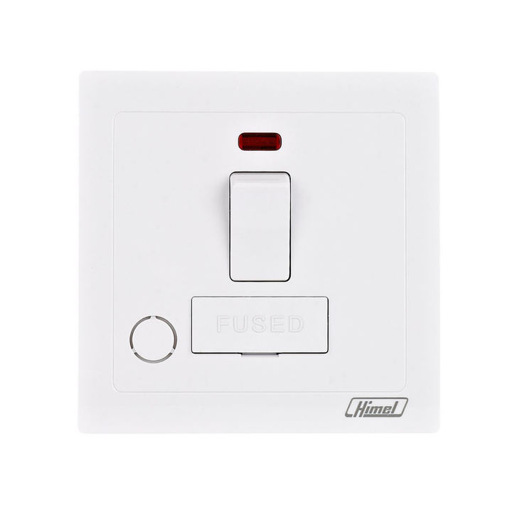Himel Altivo 1 Gang 13A Double Pole Fuse Spur Unit with Indicator White