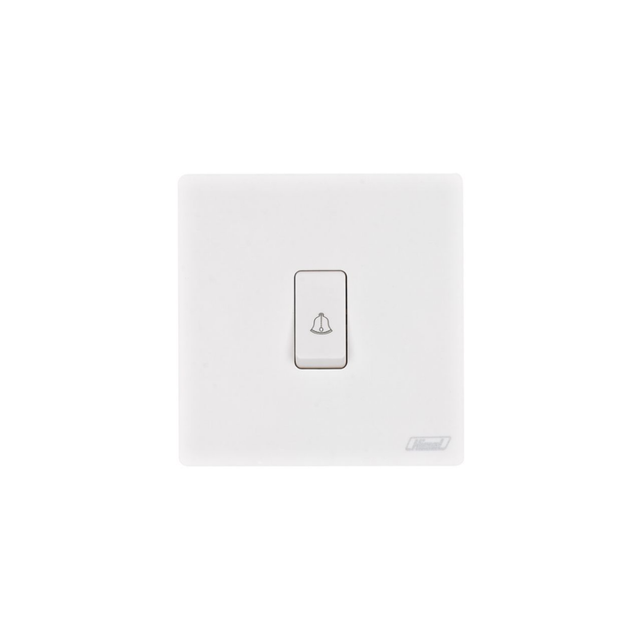 Himel Altivo 1 Gang Bell Push Switch Small White