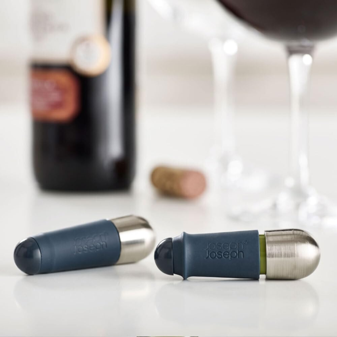 Joseph Joseph Bar Wise Twist-lock Wine Stoppers 2pc set - Red Rhino
