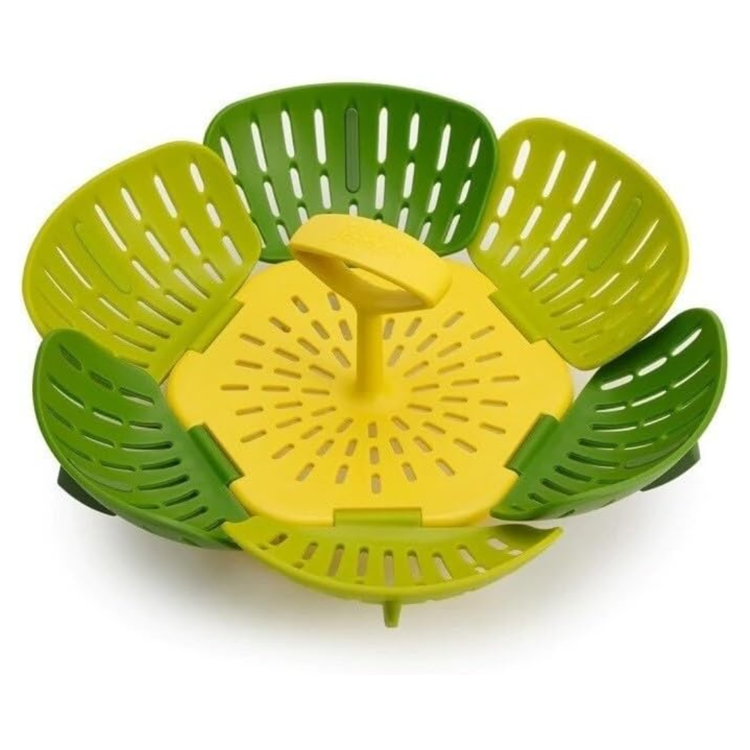 Joseph Joseph Bloom Folding Steamer Basket - Green - Red Rhino