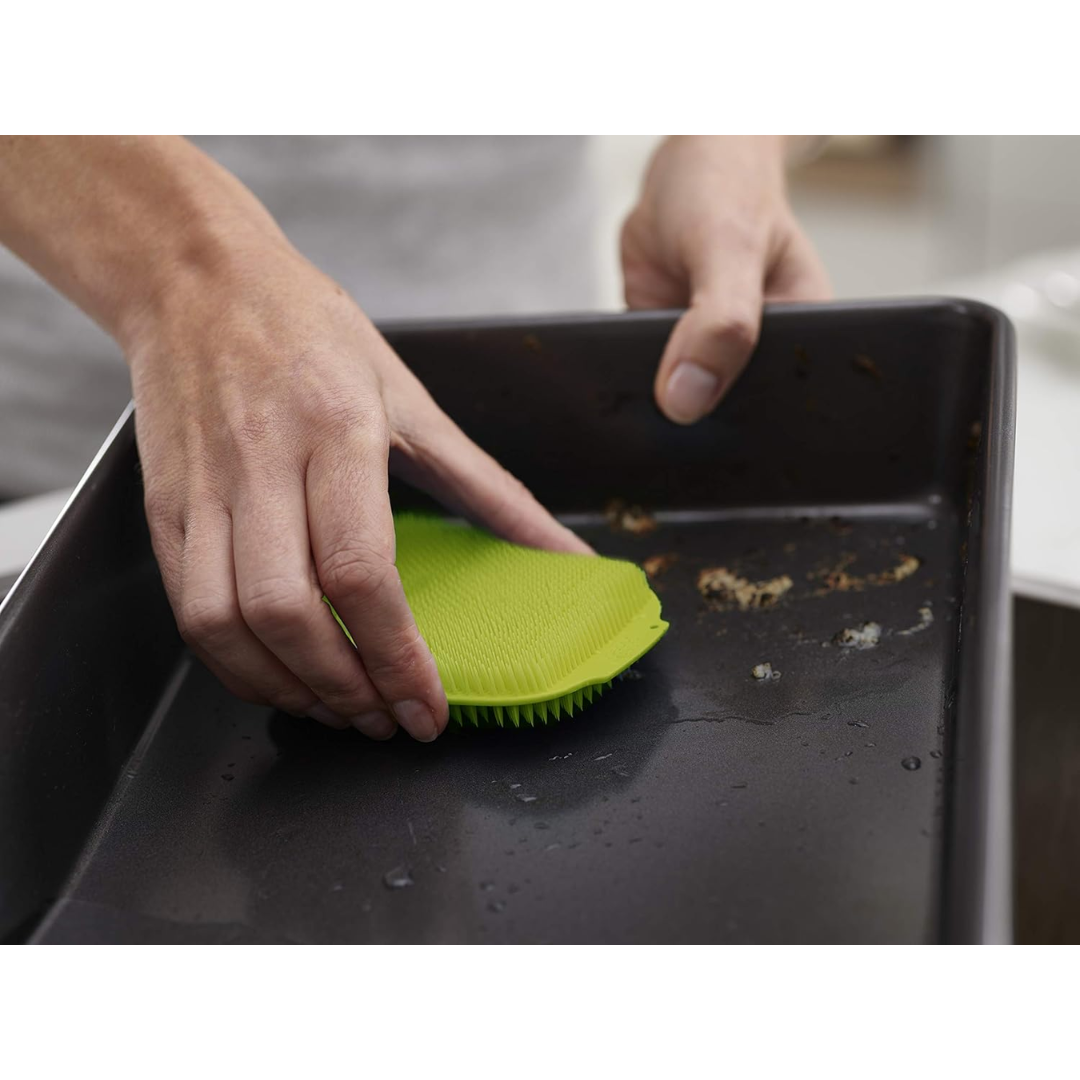 Joseph Joseph CleanTech Washing-Up Brush & Scrubber Set - White / Green - Red Rhino